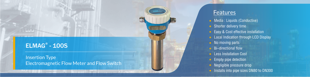 insertion type electromagnetic flow meters